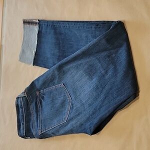 Loft Size 26/2 Curvy Straigh Blue Jeans, Wide Cuff